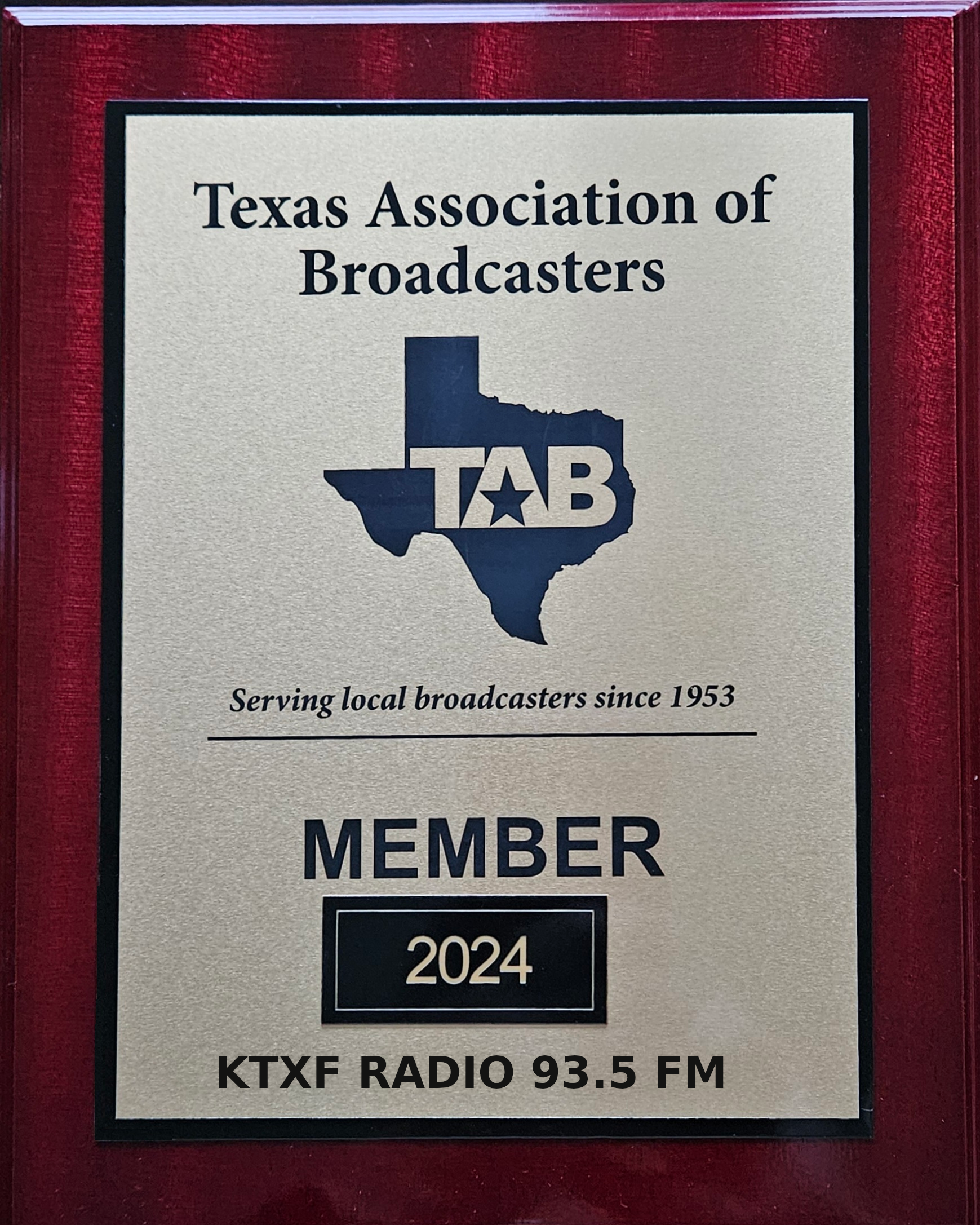 KTXF TAB Plaque